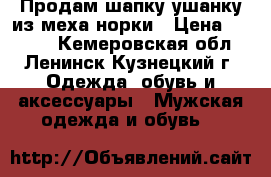 Продам шапку ушанку из меха норки › Цена ­ 9 000 - Кемеровская обл., Ленинск-Кузнецкий г. Одежда, обувь и аксессуары » Мужская одежда и обувь   